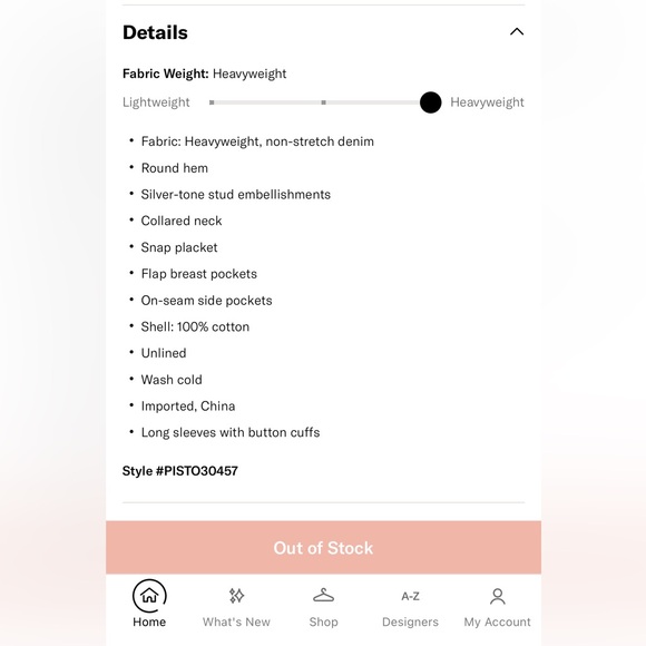 Pistola Blue Denim Mandy Jean Jacket with Studs EUC - Picture 7 of 7